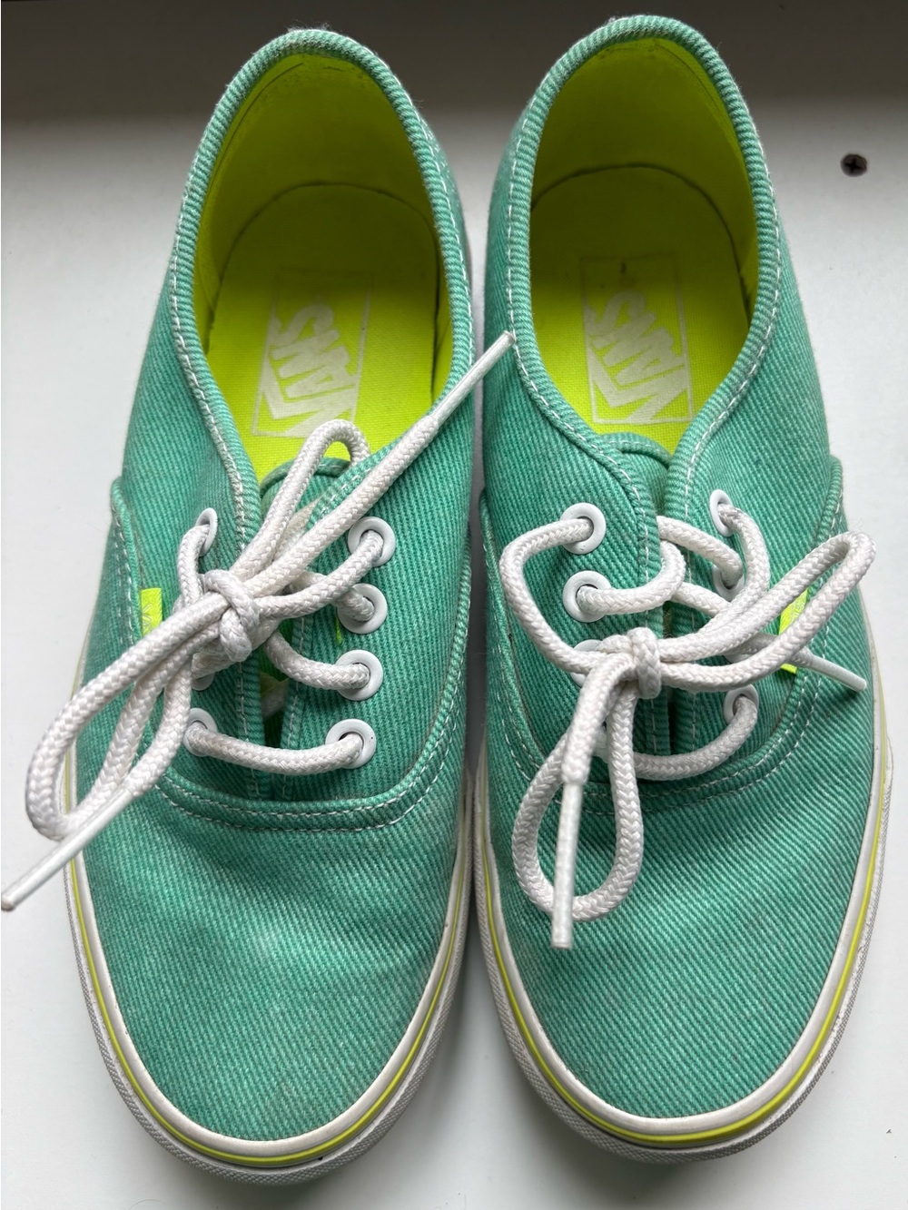 Vans Classic Mint Green Canvas Sneakers